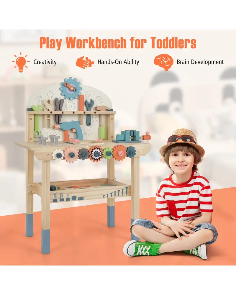 Kids Play Tool Workbench with Realistic Accessories - Multicolor - Pretend Toys