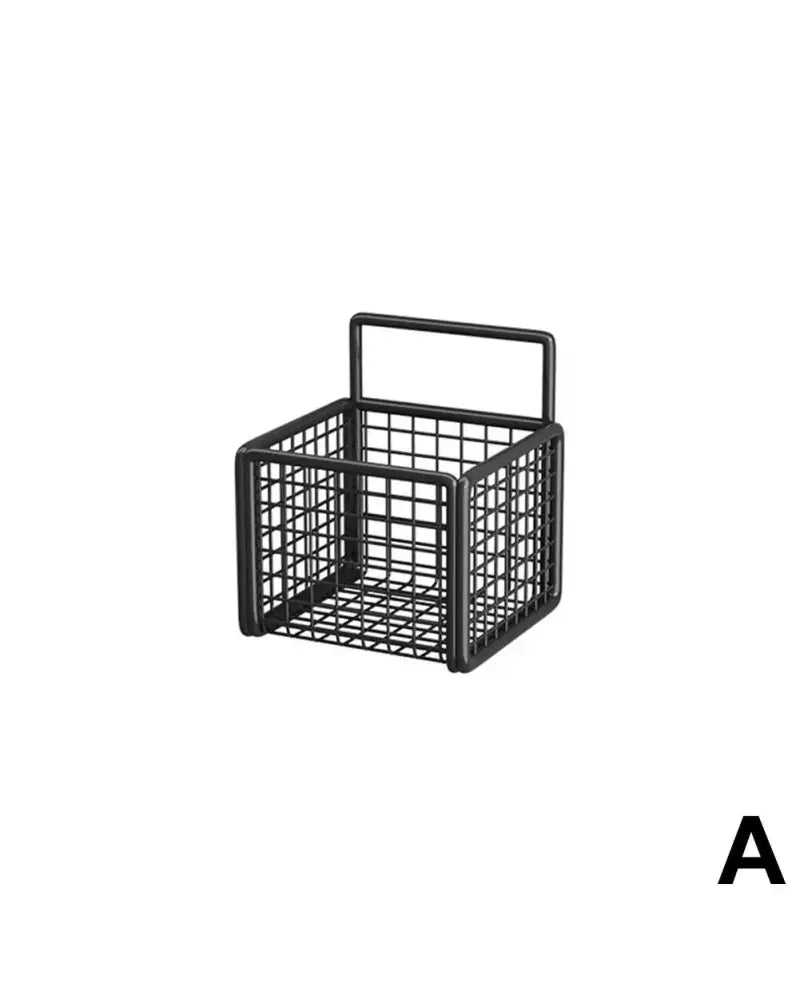 Kitchen Storage Baskets with 1/2/3 Compartments Punch-Free Spice Rack Wall Mount Ginger Garlic Separation Storage