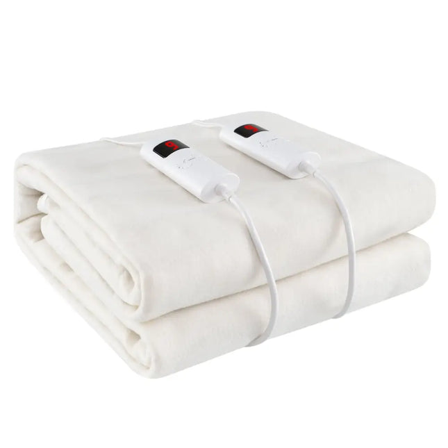 Machine Washable Electric Bed Warmer with Dual Controller 9 Heat Setting and 9-Hour Auto Off and Overheat