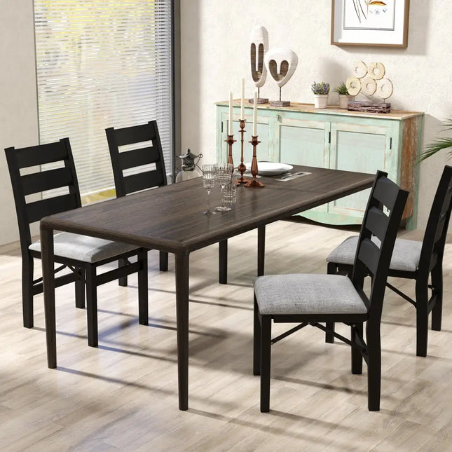 Modern Upholstered Folding Chairs Set of 2 with Comfy Backrest-Black - Black - Dining Chairs