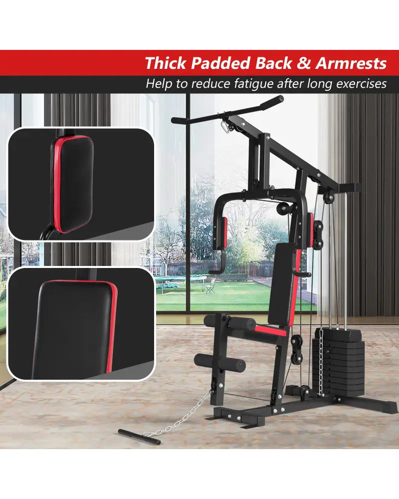Multifunction Cross Trainer Workout Machine - Black - Benches Racks & Bars