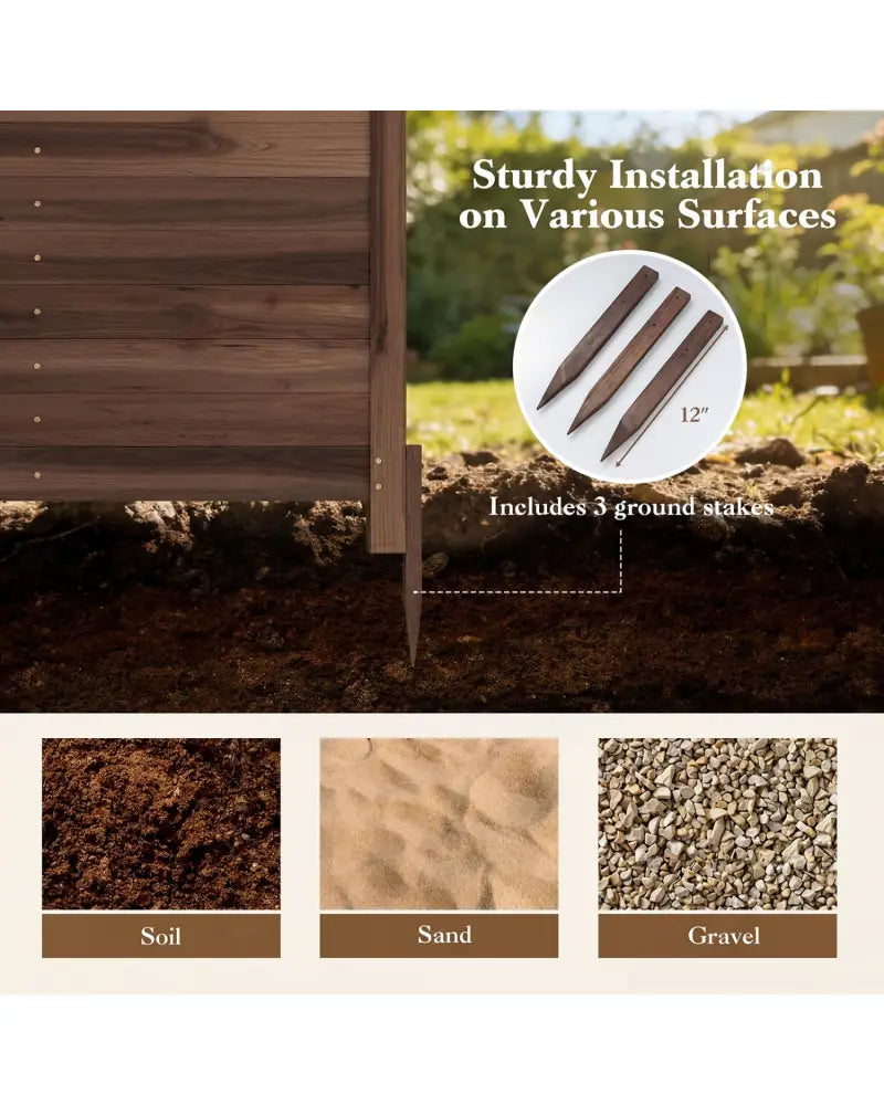 Outdoor Privacy Air Conditioner Fence for Outside and Backyard-Brown - Brown - Outdoor Privacy Screens