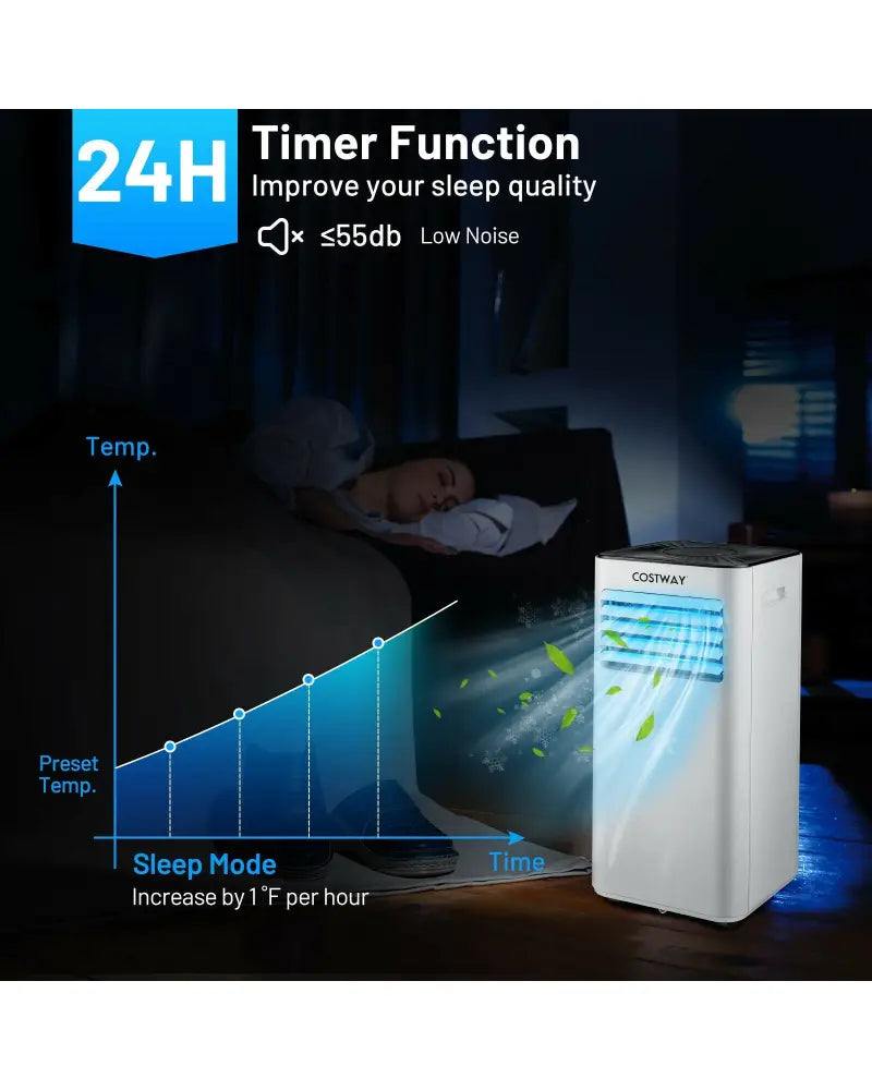 Portable Air Conditioner 10000 BTU Evaporative Air Cooler Dehumidifier-White - White - Portable Air Conditioners