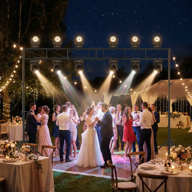 Portable Lighting Truss System Height Adjustable DJ Light Stand with 2 Folding Tripods - Outdoor Decor