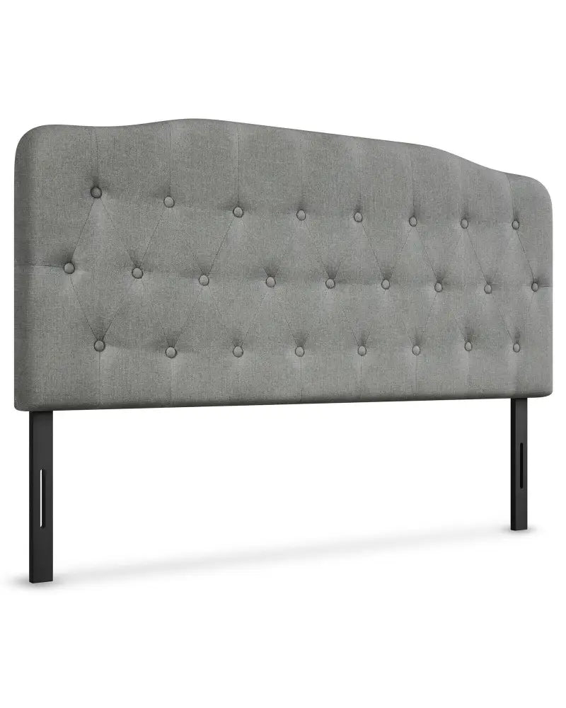 Queen Upholstered Headboard with Adjustable Heights-Light Gray - Light Gray - Headboards