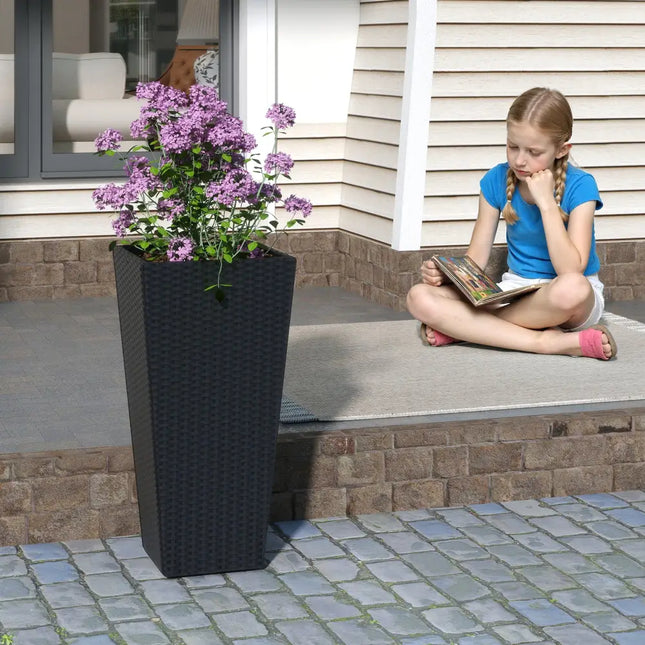 Set of 2 30 Inch Tall Flower Pot with Open-ended Base - Raised Garden Beds