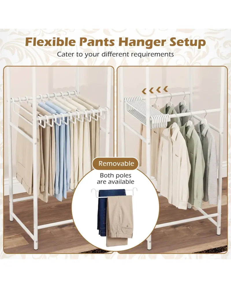 Slim Coat Rack Freestanding Garment Organizer with 8 Hanging Rods - Coat Racks & Hall Trees