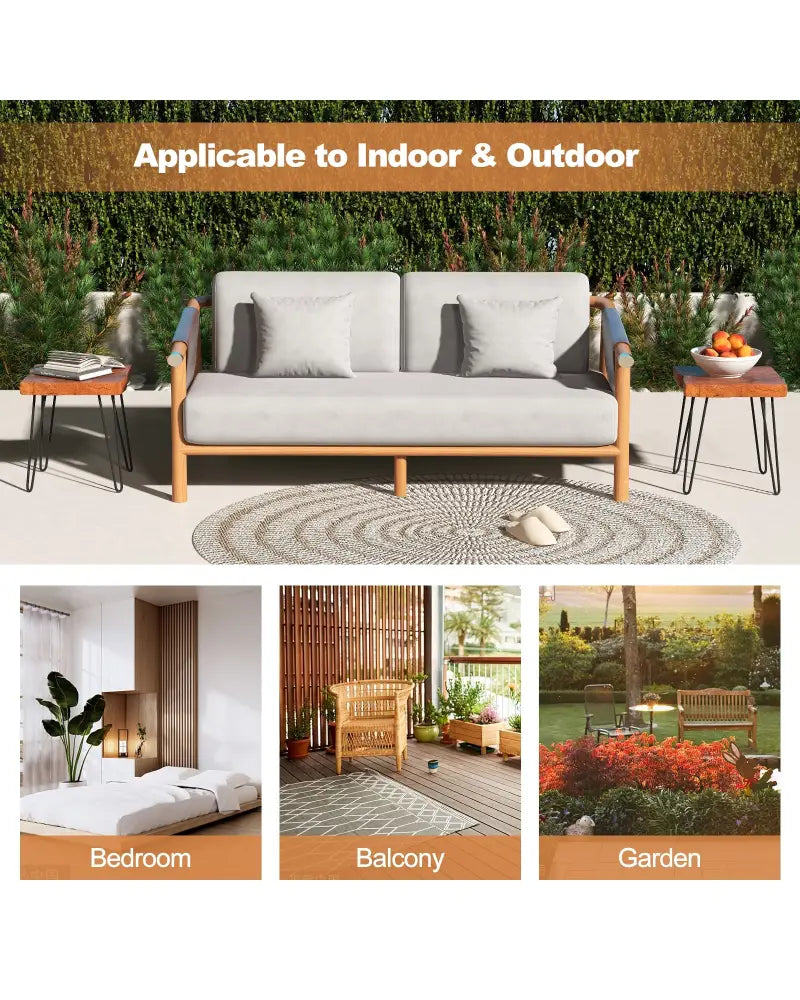 Square Reclaimed Recycled Indonesia Teak Wood End Table - Brown - End & Side Tables