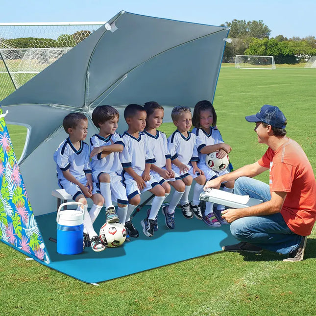 UPF50+ Sun Protection Beach Umbrella Tent with Portable Carrying Bag-Blue - Blue - Tents