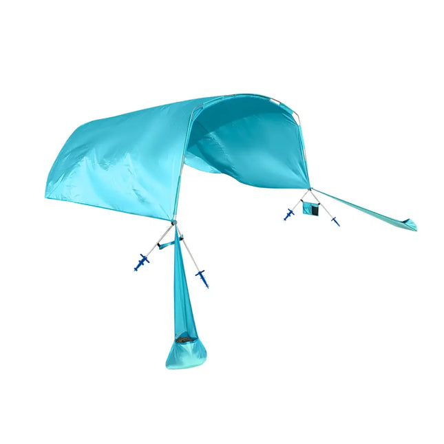 Wind Powered Beach Tent Portable Sun Shelter Canopy for Picnic-Blue - Blue - Tents