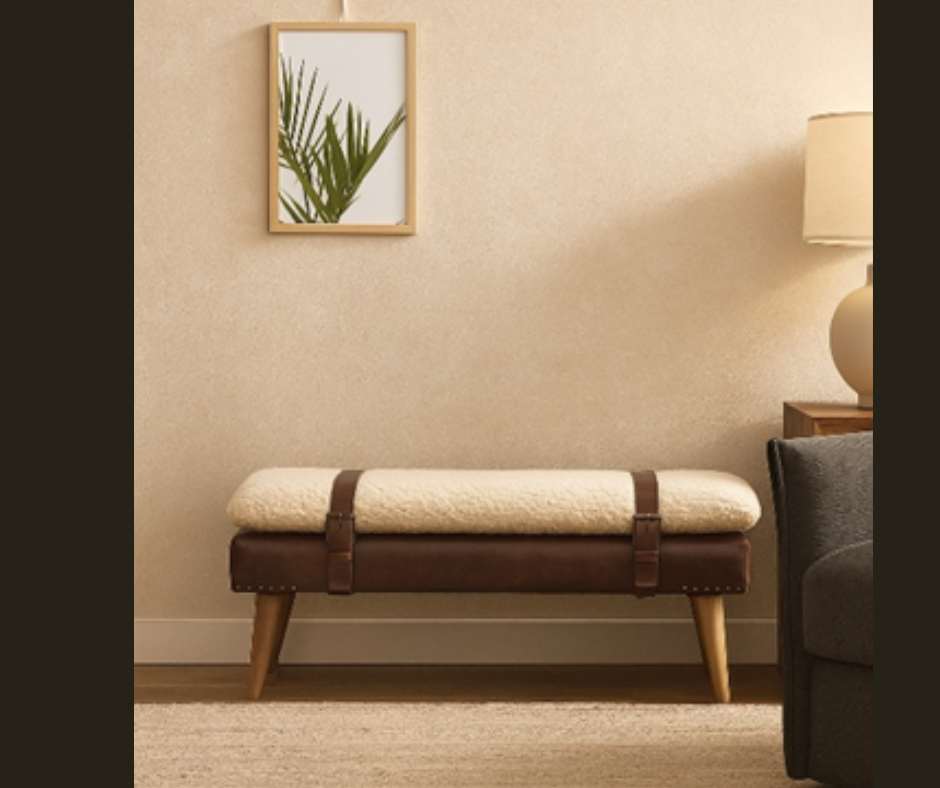 Image of our Nordic-inspired benches, handcrafted to reflect the clean lines and calming simplicity of Scandinavian design