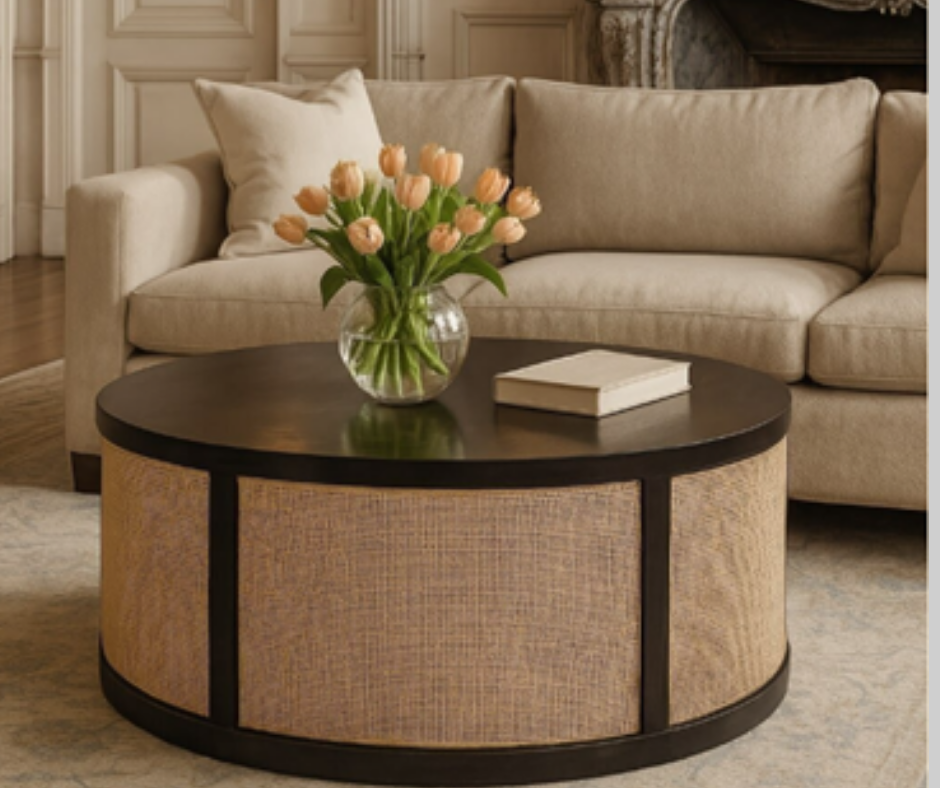 Image of a living room with artisan made center table