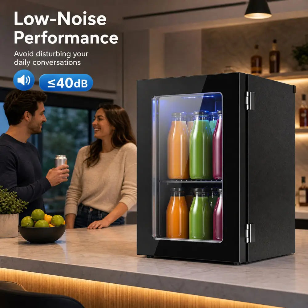 0.6 Cu.Ft Beverage Refrigerator 24 Cans Countertop Mini Fridge-Black - Black - Refrigerators