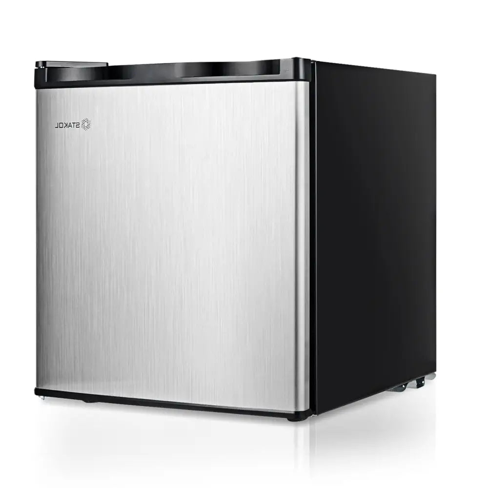 Costway 1.1 cu.ft. compact single door mini upright freezer with a sleek design, ideal for small space refrigeration.