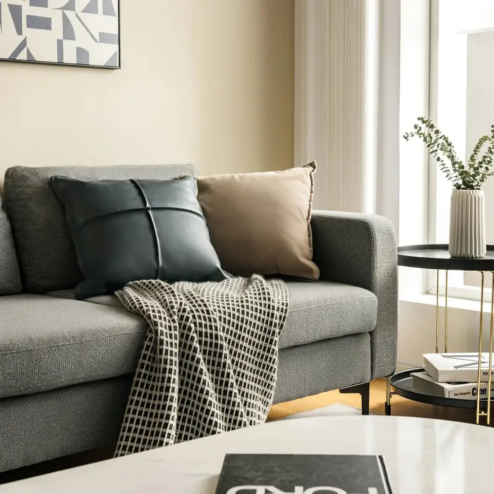 1/2/3/4-Seat Convertible Sectional Sofa with Reversible Ottoman-2-Seat Costway