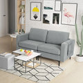 1/2/3/4-Seat Convertible Sectional Sofa with Reversible Ottoman-2-Seat Costway