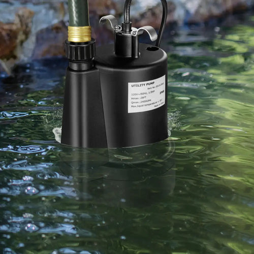 1/3HP 2400GPH Submersible Utility Pump Portable Electric Water Pump with 10 FT Cord - Black - Watering & Irrigation
