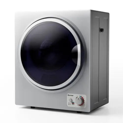 1.5 Cu.ft Clothes Dryer with with Stainless Steel Wall Mount-Silver - Silver - Dryers