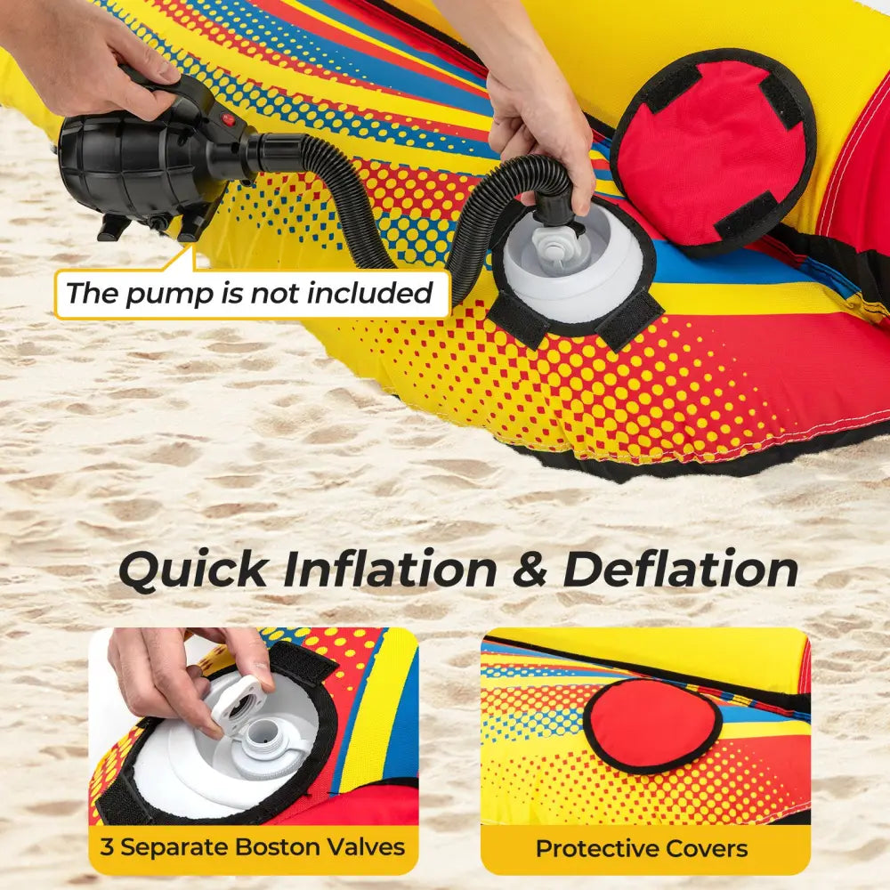1 or 2 Person Inflatable Towable Tube Banana Boat for Boating - Water Sports