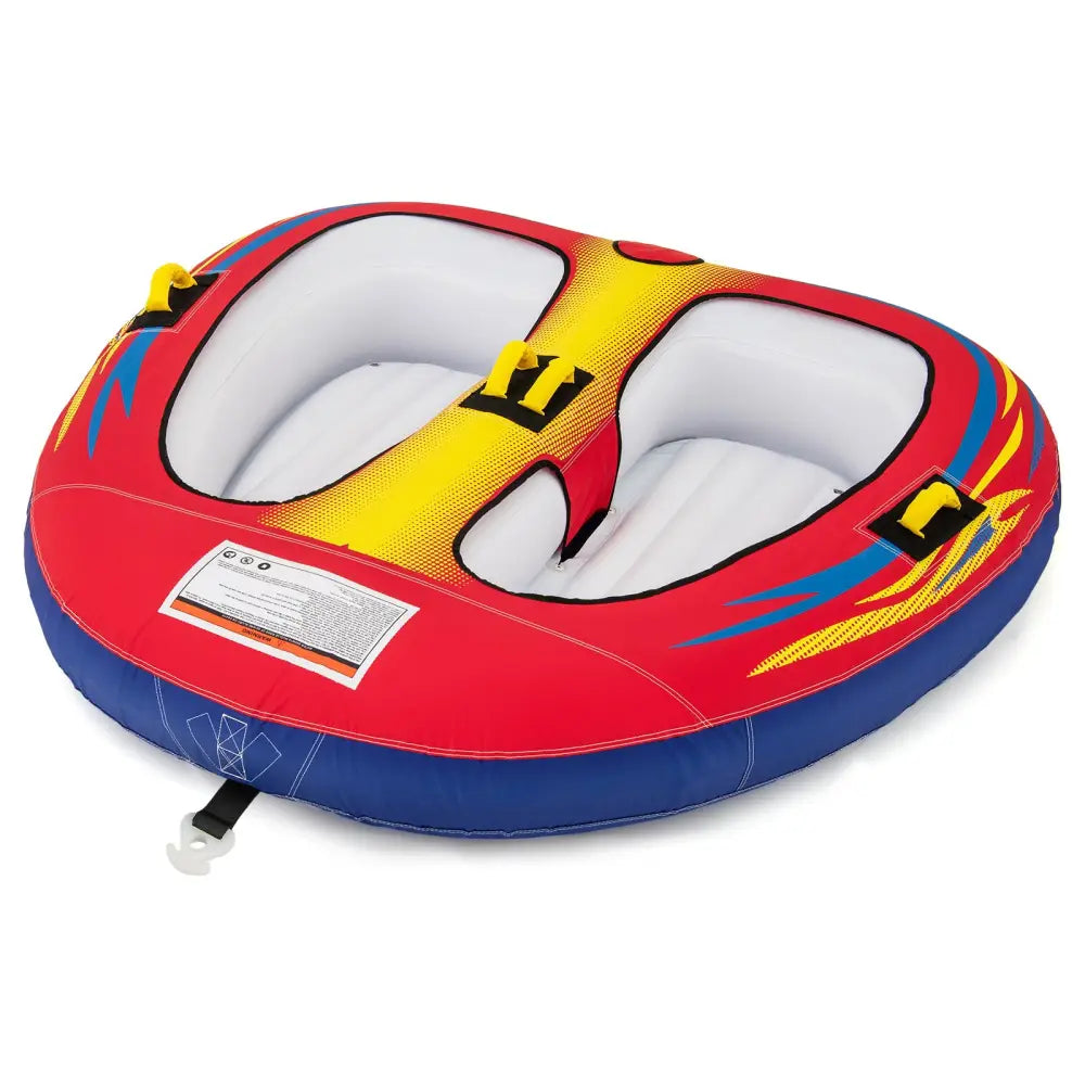1 or 2 Person Inflatable Towable Tube for Boating with Drainage - Water Sports