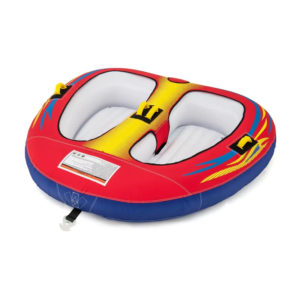 1 or 2 Person Inflatable Towable Tube for Boating with Drainage - Water Sports