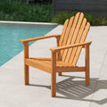 1-Pack Stackable Adirondack Chairs with Solid Acacia Wood for Patio - Adirondack Chairs