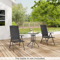 1 Piece Patio Folding Dining Chairs with 7-Level Adjustable High Backrest-Black - Black - Beach & Lawn Chairs