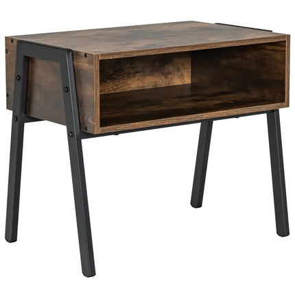 Costway stackable night stand shelf with metal frame, compact accent table for bedroom storage and organization.