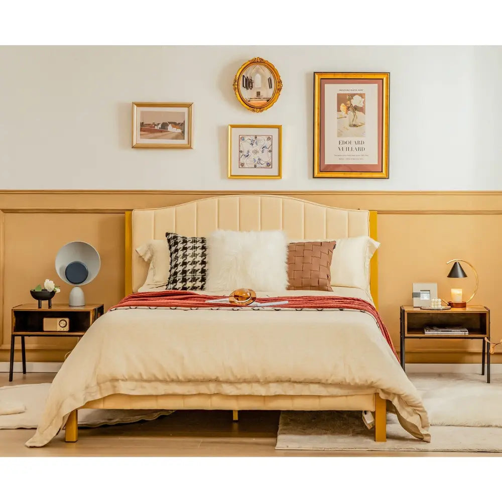 Costway stackable nightstand shelf with metal frame, compact accent table for bedroom storage and décor.