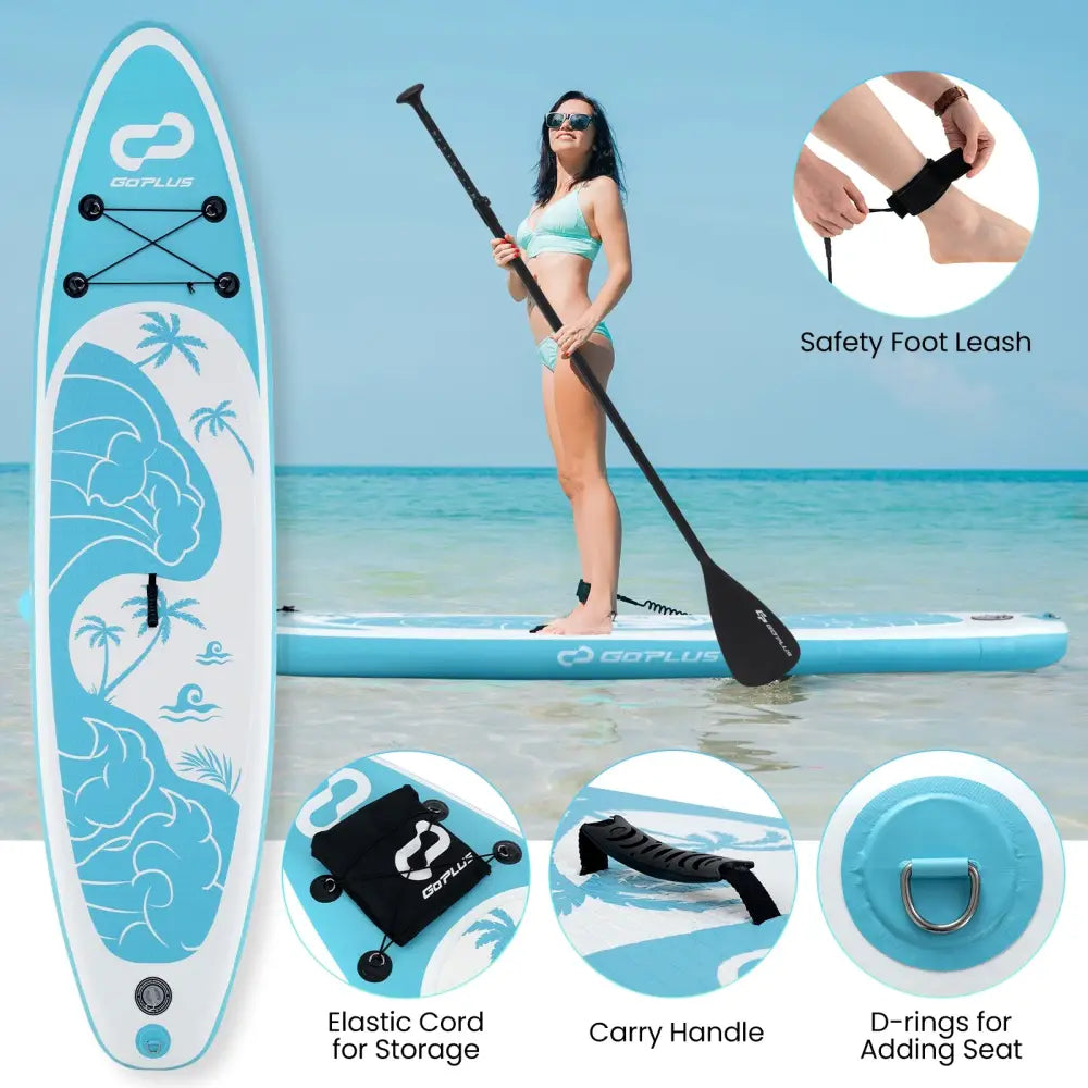 10/11 Feet Inflatable Stand Up Paddle Board with Premium SUP Accessories-L - Surfing