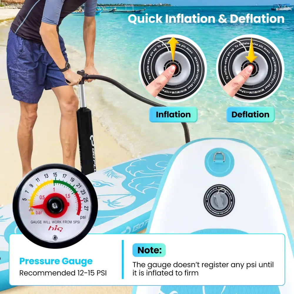 10/11 Feet Inflatable Stand Up Paddle Board with Premium SUP Accessories-L - Surfing