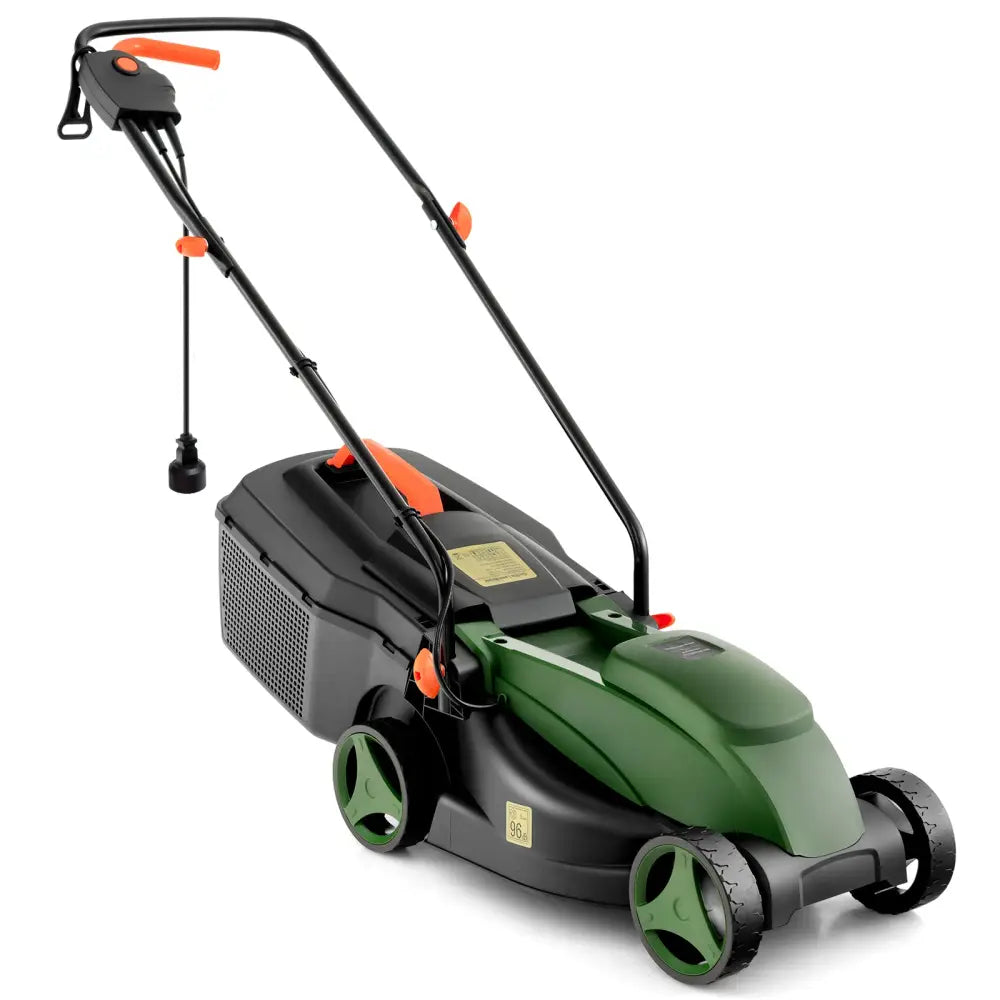 10 AMP 13 Inch Electric Corded Lawn Mower with Collection Box-Black & Green - Blue & Green - Lawn Care Tools