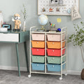 10-Drawer Rolling Storage Cart-Multicolor - Multicolor - File Cabinets