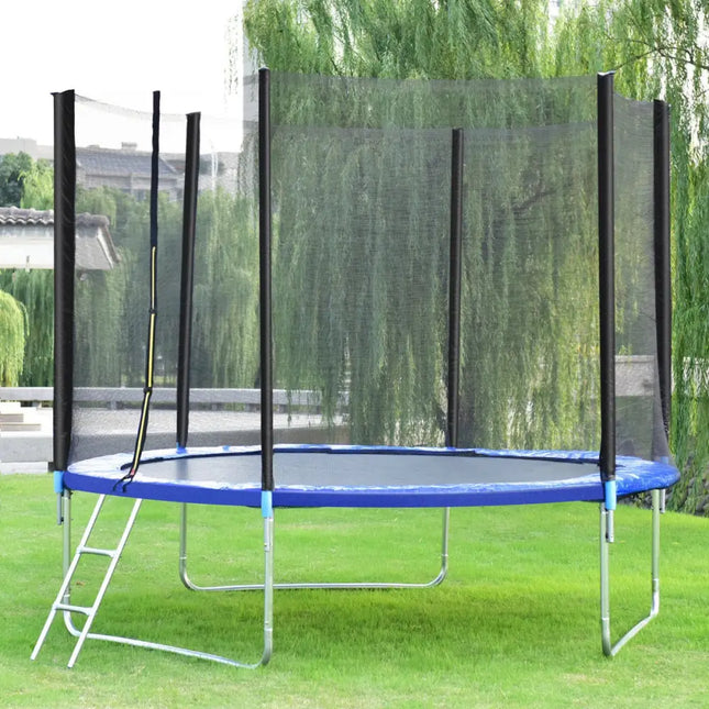 10 Feet Combo Bounce Jump Safety Trampoline with Spring Pad Ladder - Trampolines