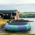 10 Feet Inflatable Splash Padded Water Bouncer Trampoline-Blue - Blue - Trampolines