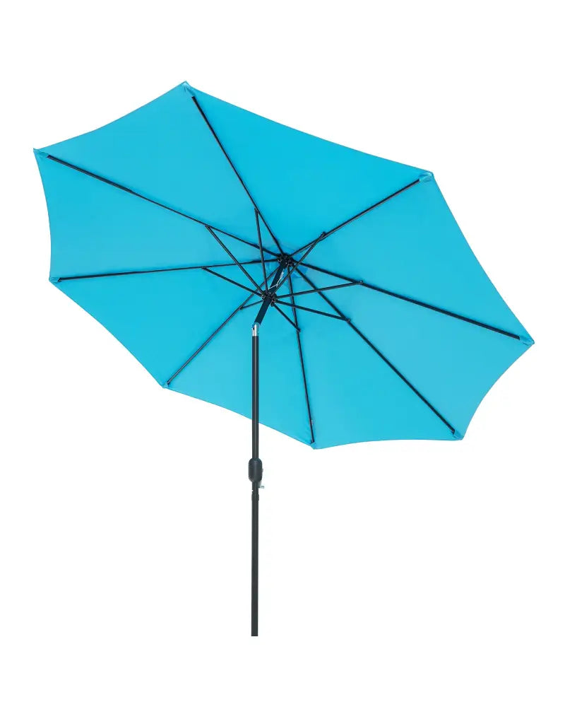 10 Feet Outdoor Patio Umbrella with Tilt Adjustment and Crank-Blue - Blue - Outdoor Umbrellas
