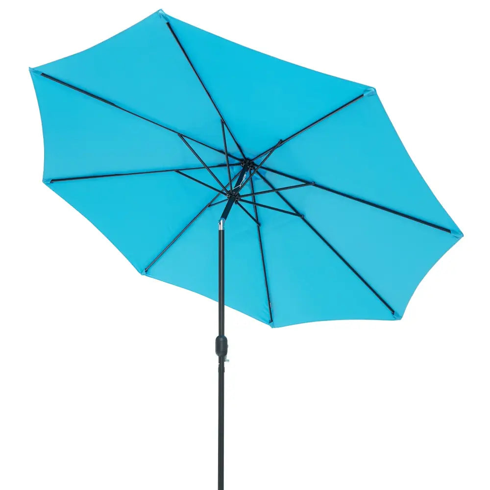 10 Feet Outdoor Patio Umbrella with Tilt Adjustment and Crank-Blue - Blue - Outdoor Umbrellas