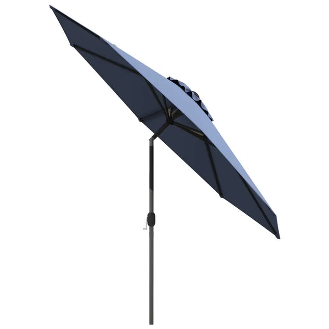10 Feet Outdoor Patio Umbrella with Tilt Adjustment and Crank-Navy - Navy - Outdoor Umbrellas