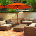 10 Feet Outdoor Patio Umbrella with Tilt Adjustment and Crank-Orange - Orange - Outdoor Umbrellas