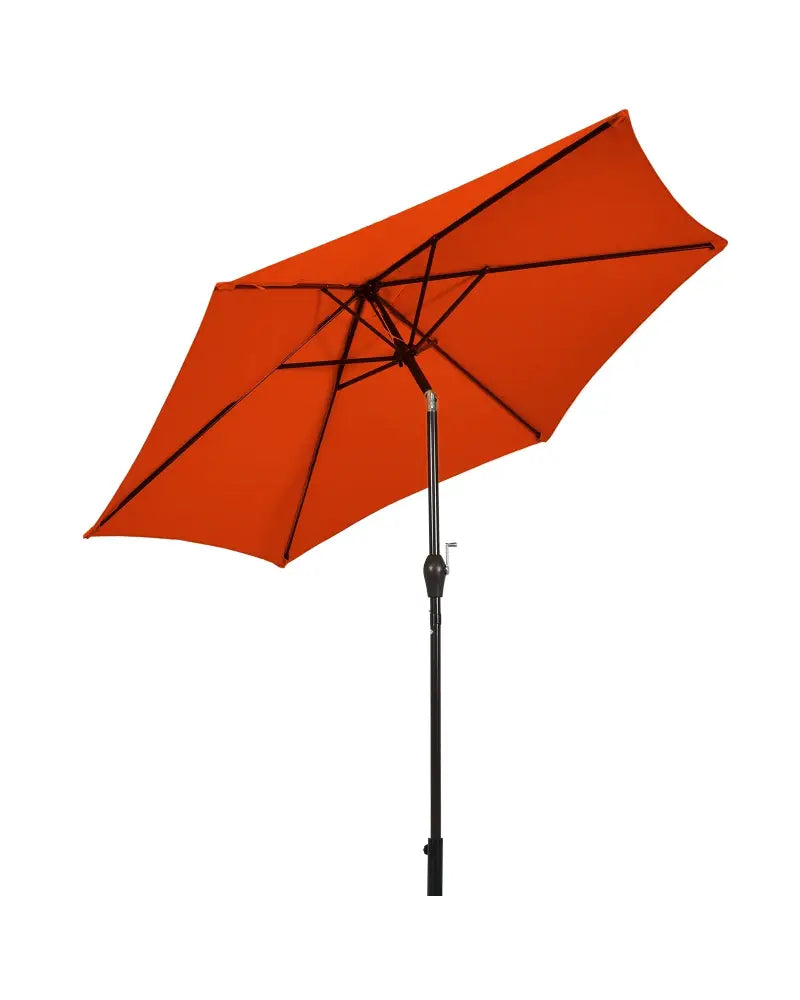 10 Feet Outdoor Patio Umbrella with Tilt Adjustment and Crank-Orange - Orange - Outdoor Umbrellas