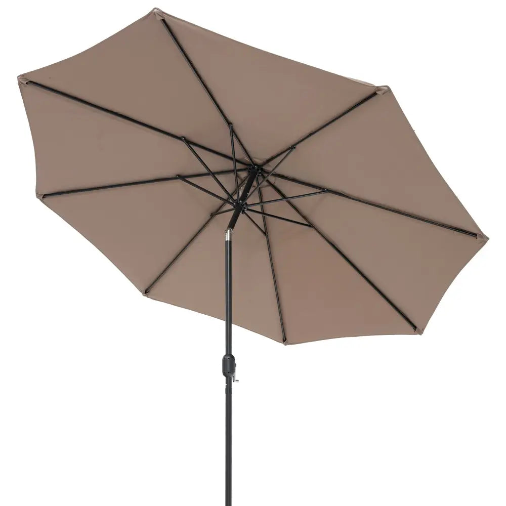 10 Feet Outdoor Patio Umbrella with Tilt Adjustment and Crank-Tan - Tan - Outdoor Umbrellas
