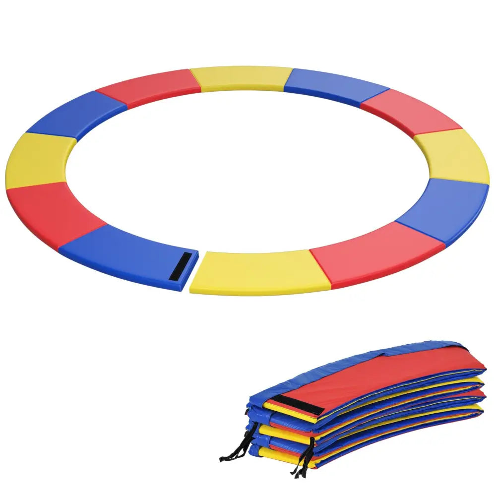 10 Feet Trampoline Pad Replacement Safety Pad with Fixing Straps (Multicolor) - Multicolor - Outdoor Play