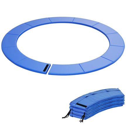 10 Feet Trampoline Pad Replacement Safety Pad with Fixing Straps (Blue) - Blue - Outdoor Play