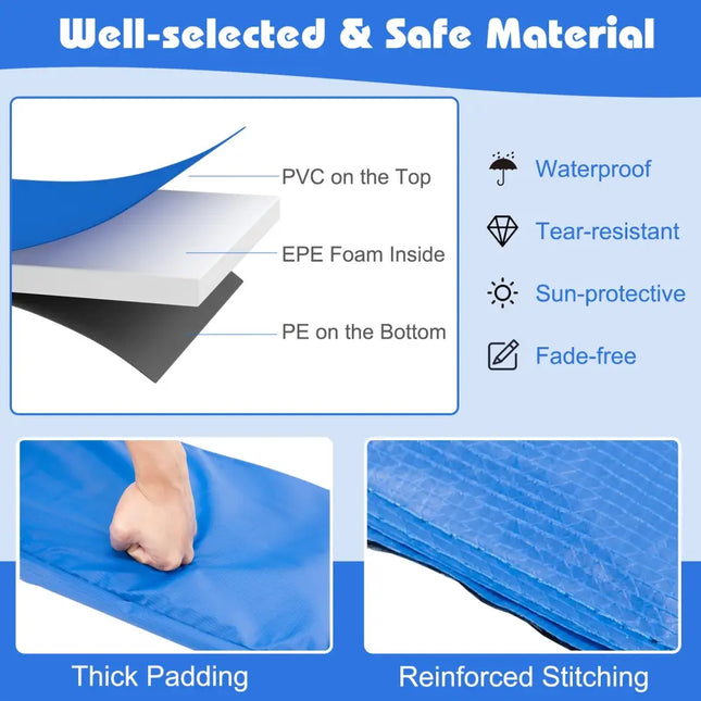 10 Feet Universal Spring Cover Trampoline Replacement Safety Pad-Multicolor - Multicolor - Trampoline Accessories