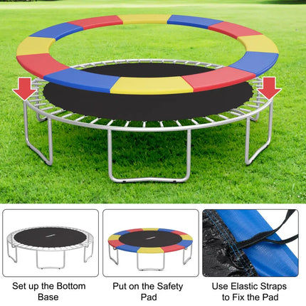 10 Feet Universal Spring Cover Trampoline Replacement Safety Pad-Multicolor - Multicolor - Trampoline Accessories