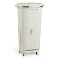 10 Gallon Kitchen Trash Can Double-Layer with Lid and 2 Removable Buckets-Beige - Beige - Kitchen Trash Cans