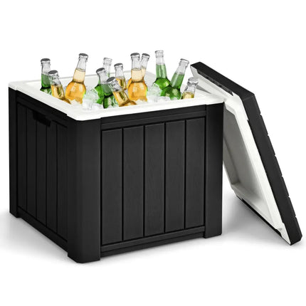 10 Gallon Storage Cooler for Picnic and Outdoor Activities-Black - Black - Coolers