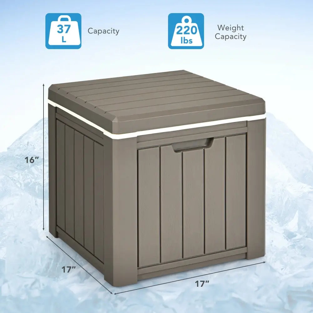 10 Gallon Storage Cooler for Picnic and Outdoor Activities-Brown - Brown - Coolers