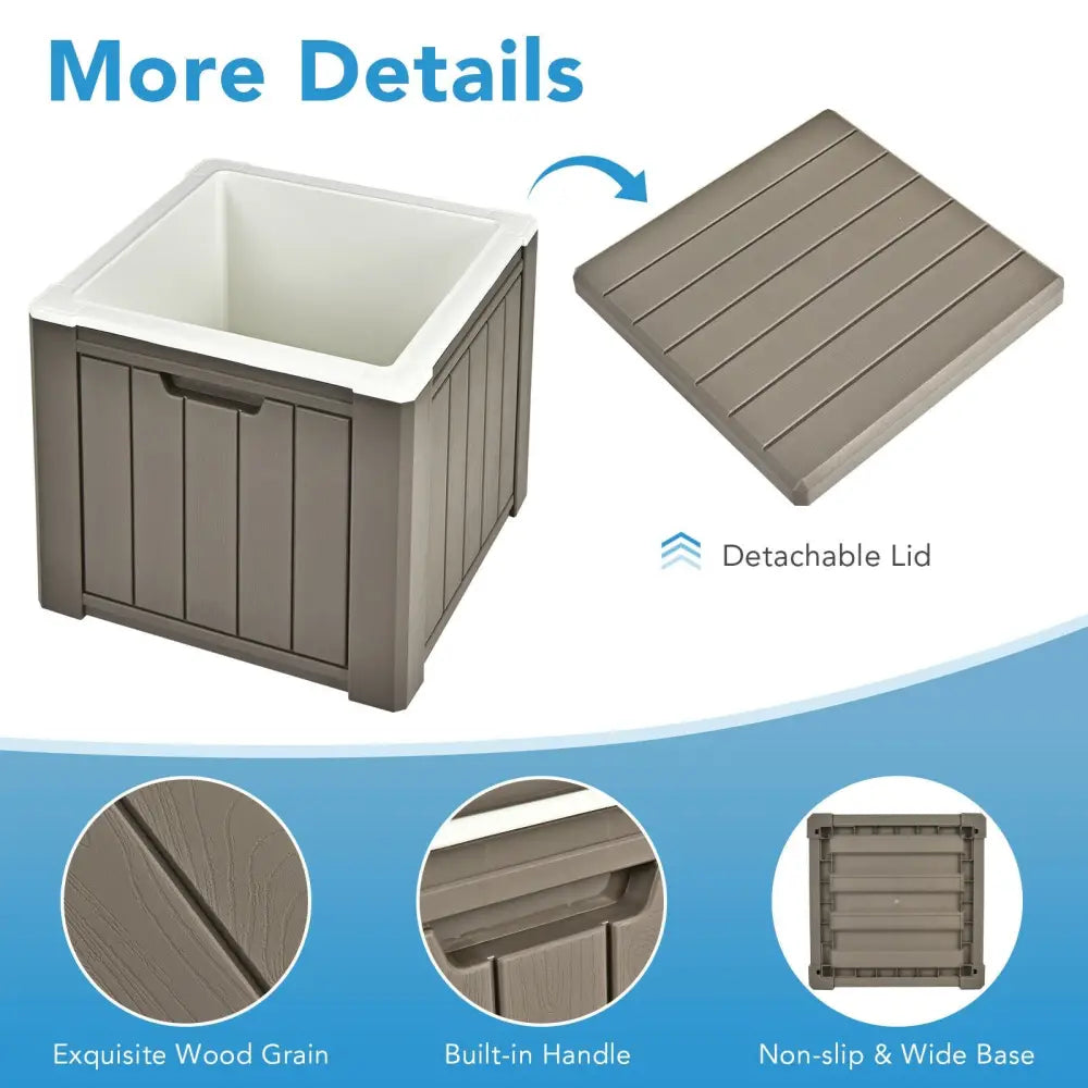 10 Gallon Storage Cooler for Picnic and Outdoor Activities-Brown - Brown - Coolers