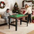 10-in-1 Combo Game Table Set 50inch Multi-Game Table with Foosball-Brown - Brown - Game Room